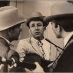 Vern Williams, Ray Park, Herb Pedersen (on the right) San Francisco State Folk Festival 1964